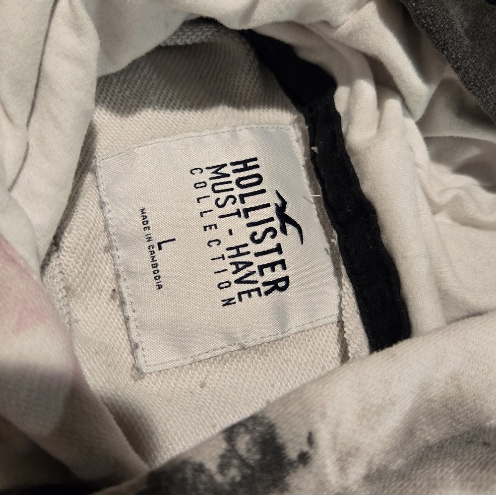 Hollister Monochrome Tie Dye Hoodie Mens Size Large